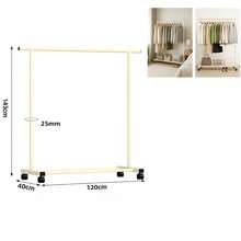 Black & White Rolling Clothing Rack, Double Rod Garment Rack With Wheels, Freestanding Metal Clothes Rail With Bottom Shelf, Heavy Duty Clothing Rack, Portable Clothes Rack, Mobile Garment Rack For Hanging Clothes, Bedroom Wardrobe Organizer - View 14