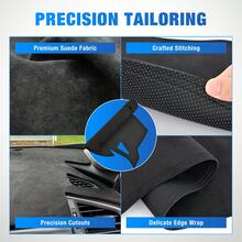 Nilight Dash Cover Compatible With Honda Civic 2016 2017 2018 2019 2020 2021, Custom Fit Suede Dashboard Mat Non‑Slip Sunshade Glare Protector Interior Accessories Black - A - View 3