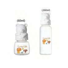 Baby Cartoon Milk Bottle Standard Neck 60ml 150ml And 260ml PP Material Heat Resistant Baby Daily Feeding Bottle - White [bear Milk Bottle] - View 15
