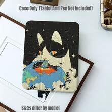 Cat Starry Sky Pattern Tablet Protective Case, Tri-Fold High-Transparency Acrylic With Pen Slot Protective Case. Tablet Protective Case Features: Tri-Fold Stand Design, Smart Sleep/Wake, Full-Body Protection, Skin-Friendly Edge Material, Air Cushion Shockproof Edge, Multi-Angle Stand, Built-In Pen Slot, Precise Cutouts, Lightweight And Portable. - Multicolor - View 1