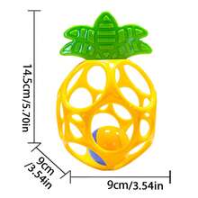 Fruit Shaped Baby Rattle Toy, Soft Hand Grab Ball With Rattle Sound, Early Educational Sensory Toy, Textured Teething Relief Toy For Newborn 0 Month+, Perfect Baby Shower Gift - 彩色 - 查看 15