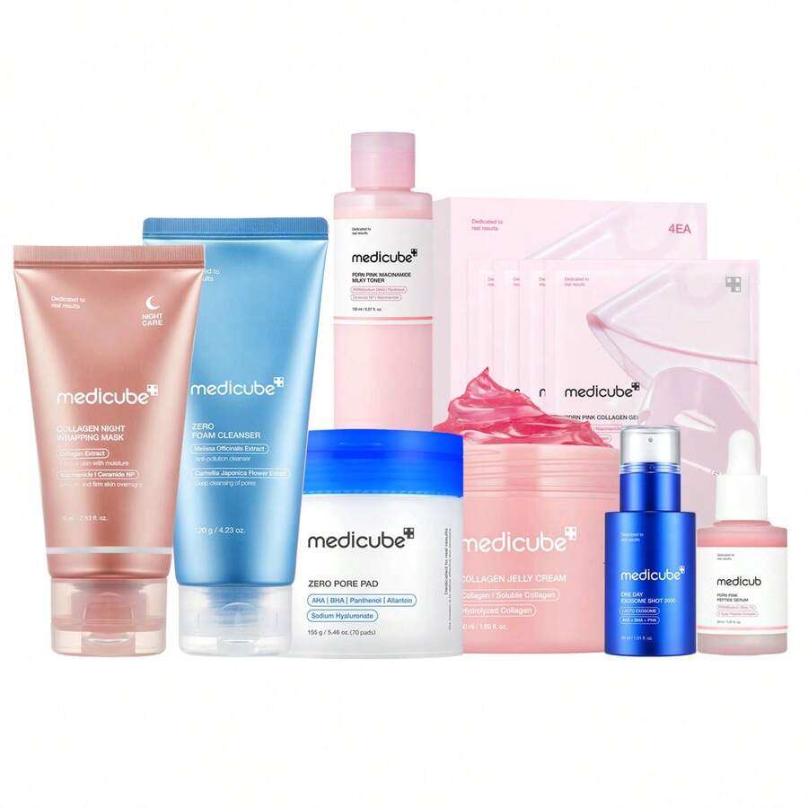 Medicub Affordable Glass Glow Skincare Set | Includes 8 Products For Gentle Skin Glow Routine - Mild / Zero exosome 2000 - 查看 1