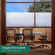 1 Roll Self-Adhesive Frosted Opaque PVC Window Privacy Film, Matte Heat Insulation Anti-UV Anti-Explosion Anti-Peeping Window Decorative Sticker, Suitable For Living Room - Multicolor - View 2
