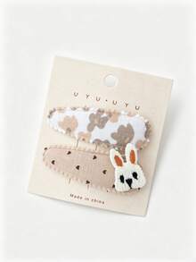 Juego de 2 piezas de lindos clips para el cabello BB, suaves con el cabello, adorables pequeños clips, clips para el cabello de niña, accesorios para el cabello de uso diario. - Multicolor - Ver 9