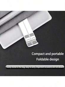 1PC 2-In-1 Adjustable Tablet Stand With Built-In Phone/Stationery Storage Compartment, Portable Foldable ABS Desktop Organizer, Suitable For IPad, Kindle, Smartphone And E-Reader, Back To School Season - Computer Stand - View 6