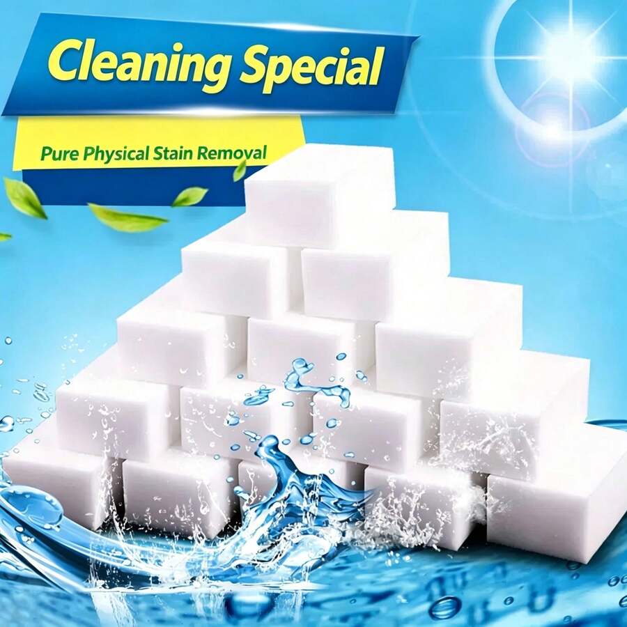 30/14/10 pezzi Gomme magiche, Spugne di pulizia multiuso in schiuma ad alta resistenza, Adatte per cucina, bagno, lavandino, vasca da bagno, parete, tappeto e pulizia del pavimento, Forniture per la pulizia domestica, Essenziali per appartamento e dormitorio - Multicolore - Visualizzare 1