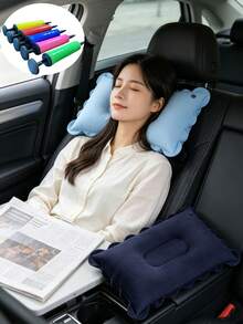 飛機旅行用充氣頸枕，充氣U型頸枕，貼合頸部曲線，緩解頸部壓力 - 彩色 - 查看 9