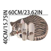 1件猫形地毯，装饰地毯，卧室装饰，地垫，地毯，家居装饰，客厅地毯，小客厅地毯，卧室地毯，客厅家居装饰，户外地毯，可水洗地毯 - 多色 - 查看 11