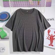 100% Cotton Unisex Tee, Star & Ladybug Print, Vintage Style, Premium Fabric, Summer Graphic Top, Ideal For Daily Wear & Holiday Gifts - 深灰色 - 查看 2