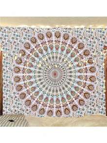 Bohemian Mandala Print Tapestry (1 Piece) - Modern Square Polyester Decorative Tapestry For Living Room And Bedroom - Wall Hanging - Multicolor - View 11