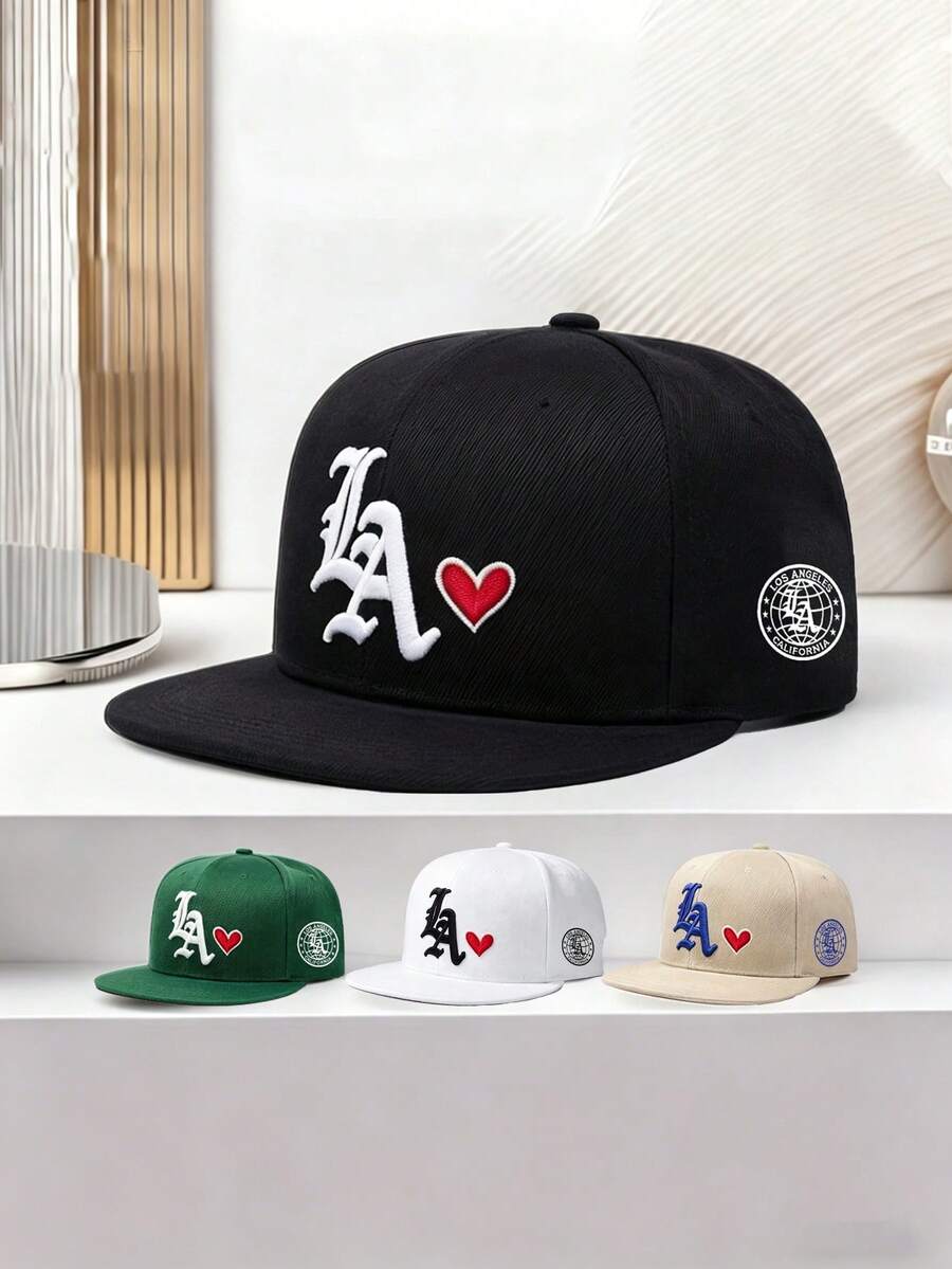 1 buah Topi Baseball Hip Hop Unisex dengan Bordir Huruf "LA", Dapat Diatur Ukurannya, Cocok untuk Olahraga Luar Ruangan, Mendaki, dan Pemakaian Sehari-hari Kasual