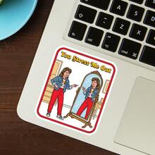 3 Inch "You Make Me Stressed" Sarcastic Humor Sticker, 90s Nostalgic Humorous Design, Suitable For Laptops, Notebooks, Water Bottles, Cups, Journals, Perfect Gift For Students, Teachers, Office Workers, Creative People, Millennials And Daily Chaos Survivors - Multicolor - View 7