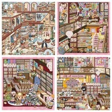 Pegatinas de escena de ciudad 3D, adecuadas para la gestión de inventario de la tienda, la gestión de la tienda y las pegatinas de escena de almacenamiento, pegatinas decorativas de collage, regalo de alivio del estrés DIY (se pueden usar para diarios), pegatinas de papelería divertidas, pegatinas de collage y álbum de recortes DIY - Varios estilos - Ver 9