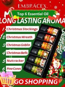 EMBRACEX. 10ml Christmas Essential Oil Christmas Wreath Christmas Bell Christmas Gnome Christmas Sock Christmas Pine Cone Nutcracker Christmas Gift Candle Making - Christmas - View 3