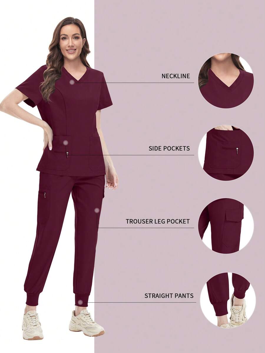 Women's Doctor/Nurse Uniform Set, Hospital Operating Room Surgical Gown, Beauty SPA Workwear