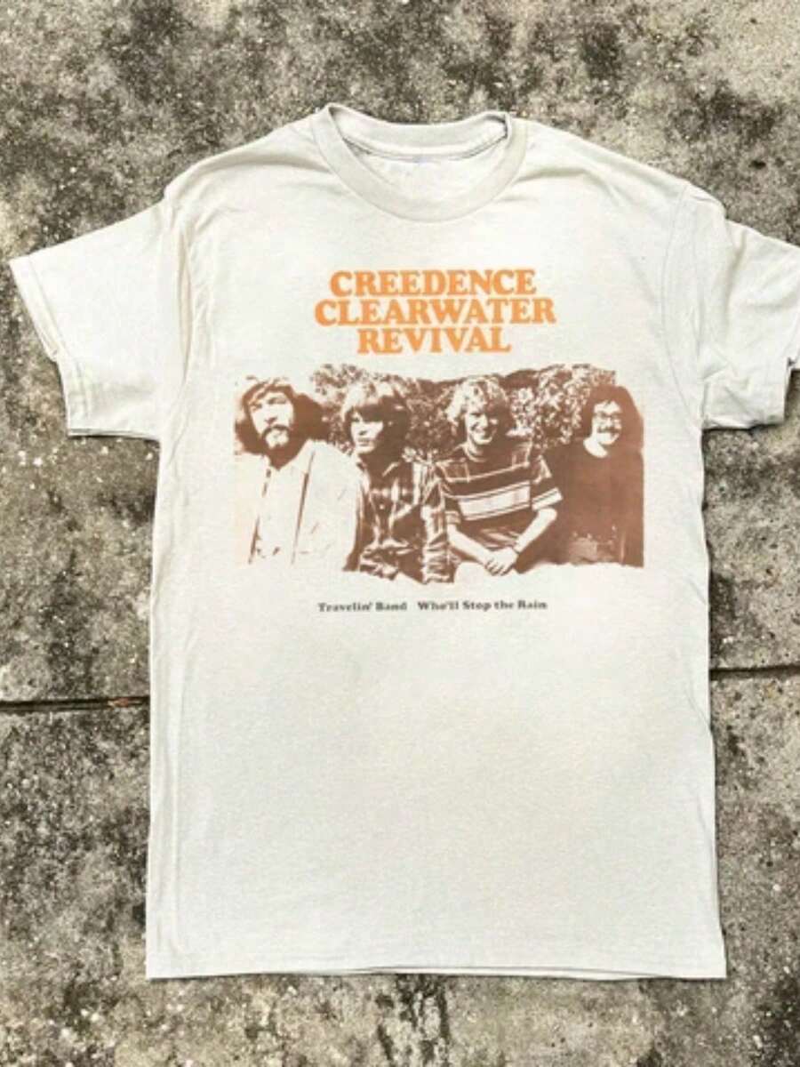 Camiseta de la colección de álbumes Creedence Clearwater Revival Band, muy elegante, tallas S a 5XL, ¡se ve increíble cuando se lleva puesta! - Negro - Ver 1