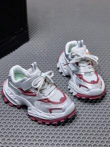 1 Pair New Baby Sports Shoes, Spring/Autumn Fashion, Soft Sole, Anti-Slip, Breathable, Casual Running Shoes For Boys And Girls - Grey - View 1