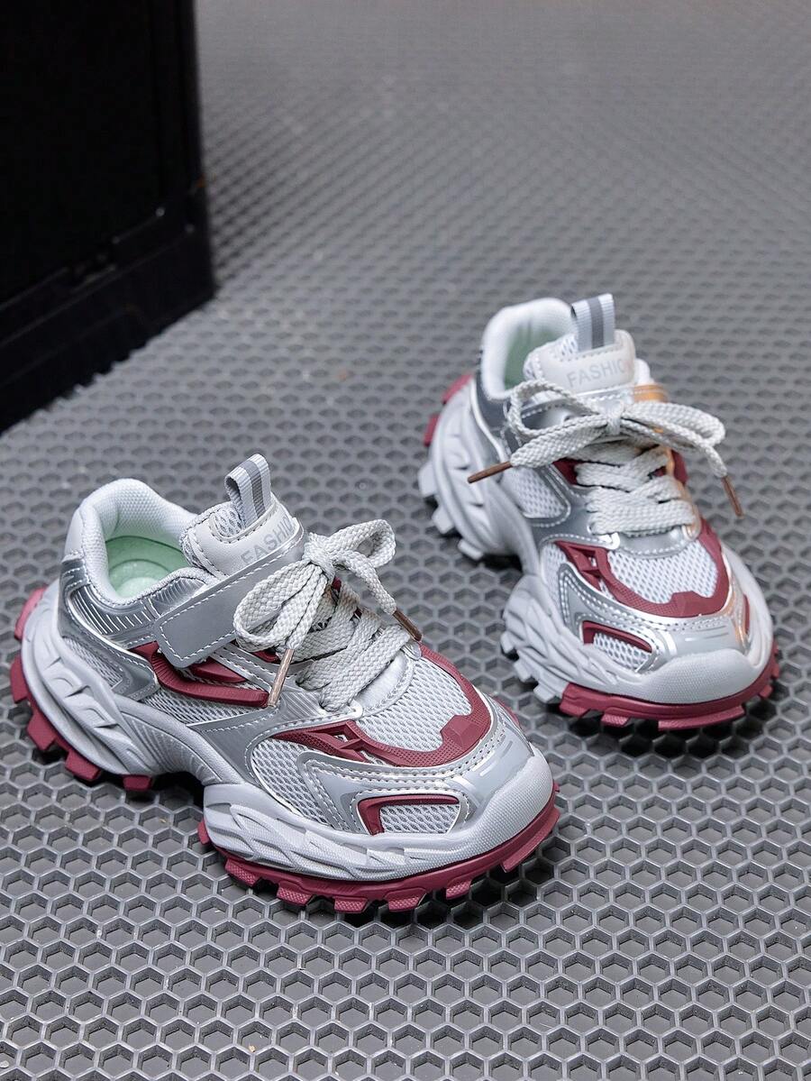 1 Pair New Baby Sports Shoes, Spring/Autumn Fashion, Soft Sole, Anti-Slip, Breathable, Casual Running Shoes For Boys And Girls - Grey - View 1