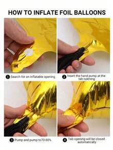 2PCS Portable Manual Balloon Pump, Handheld Inflator For Latex & Foil Balloons, Party Supplies For Birthday Wedding Decorations - View 5