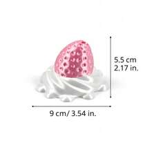 1pc Cute Strawberry Cream Pen Holder - 3D Printed Sweet Fruit Design, Desktop Storage Organizer, Beautiful Desktop Decoration, Suitable For Home Office, Perfect Gift For Dessert Lovers And Stationery Enthusiasts. - Multicolor - View 6