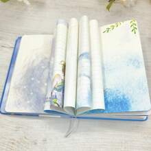 1pc A5/96 Sheets Cartoon Anime Stationery Notebook, Grid Planner Pages + Lined Writing Pages Dual Configuration, Can Be Used As Schedule Book, Notebook, Diary, Office Meeting Notes Notebook, Annual Meeting Gift, First Choice Notebook For Friends And Classmates, Cool Blue Starry Sky Design, Suitable For Men, Women, Students And Professionals - Years Of Starlight Notebook - View 6
