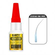GATY 汽車桿專用膠 -- 塑膠特效黏著劑，強效通用焊接劑，適用於修復塑膠零件、後視鏡底座及黏合裂開外殼，工業與科學 > 膠帶、黏著劑與密封劑 > 瞬間膠 (25g) - 1pc - 查看 11