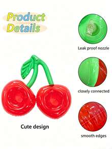 Cherry Shaped Inflatable Cup Holder PVC Floating Creative Beverage Cup Holder Design Suitable For Pool Party, Water Activities, Beach Party And Outdoor Activities Suitable For Beverages And Packaged Drinks Lightweight Inflatable Fun Decoration - Multicolor - View 3