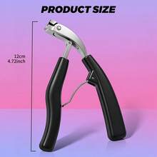 1 pieza Cortauñas de acero inoxidable resistente y duradero con hoja curva - Incluye lima de uñas, diseño de apertura grande adecuado para uñas gruesas, mango extendido mejorado, diseño anti-salpicaduras, recorte preciso para uñas de los pies de hombres, mango largo con borde biselado - Especificación - Ver 4