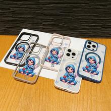 Cute Disney Lilo & Stitch Phone Case For IPhone 17/16/15/14/13/12/11 Pro, Blue Hoodie Design With Bows Background, Shockproof Cover, Perfect For Girls - 藍色 - 查看 4