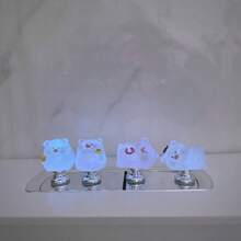 Cute Glowing Pig Toilet Tank Button - Durable Plastic, Easy To Install Bathroom Tank Handle, Fun Design, Night Glow Feature, Tank Control And Decoration, Toilet Tank Accessory, Fun Design - Multicolor - View 1