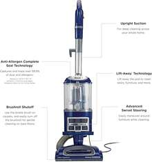 Certified Refurbished Shark Upright Vacuum Cleaner | Navigator Lift-Away Deluxe | Pet Hair, Carpet & Hard Floor Cleaning | Upholstery & Crevice Tool | HEPA Filter | Swivel Steering | Large Dust Cup Capacity | Blue | NV360 - US A Type Plug(110-127V) - View 8