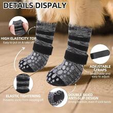 - Calcetines antideslizantes para perros para evitar que laman los pisos de madera, zapatos para pavimento caliente en verano, botines de traccin para perros de tallas pequeas, medianas y gra - inicial - Ver 3