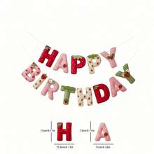 Bannière d'anniversaire thème pastèque en feutre 2D, design plat 2D avec effet 3D, convient pour la décoration de fête d'anniversaire, cadeau d'anniversaire, surprise d'anniversaire, décoration de chambre, fournitures artisanales - A - Voir 12