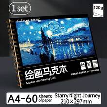 1pc A4 Marker Paper Sketchbook For Hand-Drawn Manga, Drawing, Painting, Doodle, Blank Drawing Paper Set For Art Students - Marker Sketchbook - View 14