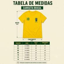 Brazil Kids' Fan Jersey Number 10 Football Yellow Premium - 黃色 - 查看 4