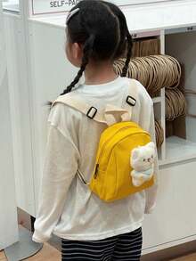 1 pieza Mochila mini de moda y linda con diseño de cremallera de nylon y patrón de dibujos animados adorable, diseño único adecuado para diversas ocasiones y uso multiusos, perfecta para actividades al aire libre, juego, ir al trabajo, etc., regalo ideal para adolescentes - Multicolor - Ver 10