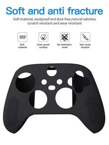 Compatible With XBOX Series S, Compatible With XBOX Series X, 1pc Controller Protective Case + 4pcs Joystick Caps Set, Dustproof, Sweatproof, Scratch-Resistant, Enhanced Gaming Control Feel - View 4