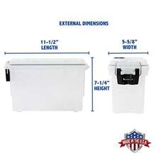 Ammo Storage Box, Stackable.30 Cal Field Boxes, Water And Dust Resist, Lockable Storage Box With Handle, Secures Hunting Gear, Supplies, And Bullets, Made In USA, , 1-Pack - Frost - View 2
