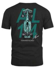 UNISEX T-SHIRT, Fern@Ndo Alonso Shirt, Renault Alonso 5, 100% Cotton, Round Neck, Short Sleeves, Classic Style, Concert T-Shirt, Comfortable And Casual, Suitable For All Seasons. - 黑色1 - 查看 9