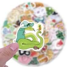 Paquete de 60 piezas de pegatinas de serpientes lindas | Pegatinas con hermosos patrones, pegatinas de alta calidad para botellas de agua, papel decorativo, diarios, portátiles, parachoques, patinetas, álbumes de recortes, maletas, refrigeradores, agendas, teclados, pegatinas para automóviles, útiles escolares - Linda serpiente - Ver 4