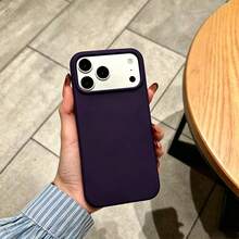 液態矽膠 3 層全覆蓋柔軟橡膠手機殼，適用於 iPhone 17 Pro 17 Pro Max 17，清新夏季配色，防震保護殼配耐刮微纖維內襯，相容於 13 11 16 Pro Max 15 14 Plus 12 Mini XS Max 7 8 Plus - 莓果紫 - 查看 3