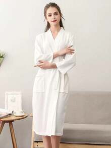 Waffle Knit Lightweight Kimono SPA & Bathrobe Women - Quick Dry - Soft, Bridesmaid Robe, Bathrobe Long Style Spring/Summer Waffle Bathrobe Absorbent Sleepwear Thin - Multicolor - View 12
