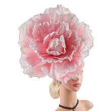 1pc Elegant Flower Fascinators Hat For Women Big EVA Flower Cocktail Fascinator Headwear Wedding Tea Party Hats Prom Hair - A - View 5