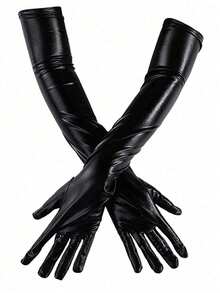 1set Party Solid Long Gloves For Daily Use Halloween Halloween Accessories Winter Gloveswedding - A - View 7