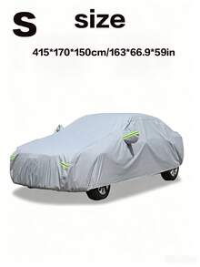 Thickened Fabric Car Cover, Full Surround Design For Dust, Sun, Rain And Snow Protection, Blocks UV Rays To Insulate And Cool Down Car Interior, Windproof, Scratch Resistant And Tear Resistant, All-Round Protection For Outdoor Parking, - Silver - View 17