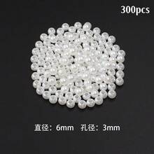 5-300顆 ABS 仿珍珠乳白色大孔珠，手工DIY串珠/項鍊/手鍊/婚紗裝飾/服飾裝飾材料，珠寶製作配件 5/10/20/30/40/50/100/200/300顆 - 米色 - 查看 16