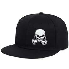 1 pieza Gorra de béisbol con bordado de dibujos animados para hombres, gorra ajustable con hebilla a presión para deportes al aire libre, primavera, otoño, playa, fiesta de Halloween - Multicolor - Ver 15
