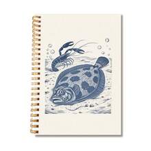 1 Spiral Bound Notebook, Printed With Watercolor Turtle And Hibiscus Flower Pattern, Pink Floral Ocean Style, A5 Lined Pages; Ideal For School/Office Supplies, Also A Great Gift For Marine Life Enthusiasts. - Ocean Series - View 18
