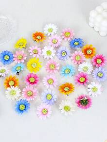 10/20件組彩色花朵髮夾，可愛甜美髮飾，適合女性與女孩，完美適用於日常穿著、約會、派對、返校季 - 彩色 - 查看 2