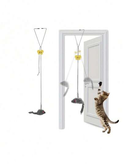 1 Juguete colgante ajustable para gatos, adecuado para juegos interactivos y entretenimiento, juguete duradero para mascotas, adecuado para gatos y gatitos de interior, juguetes para gatos, gato, juguete para gatos, cosas para gatos, gato, cosas para gatos, juguetes para gatitos, gato, juguetes para perros, perro